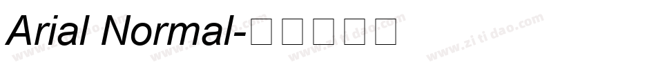 Arial Normal字体转换